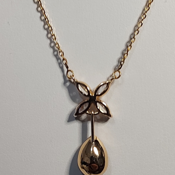 SWAROVSKI CRYSTAL FASHION NECKLACE, 18K GOLD PLATED - Picture 7 of 7